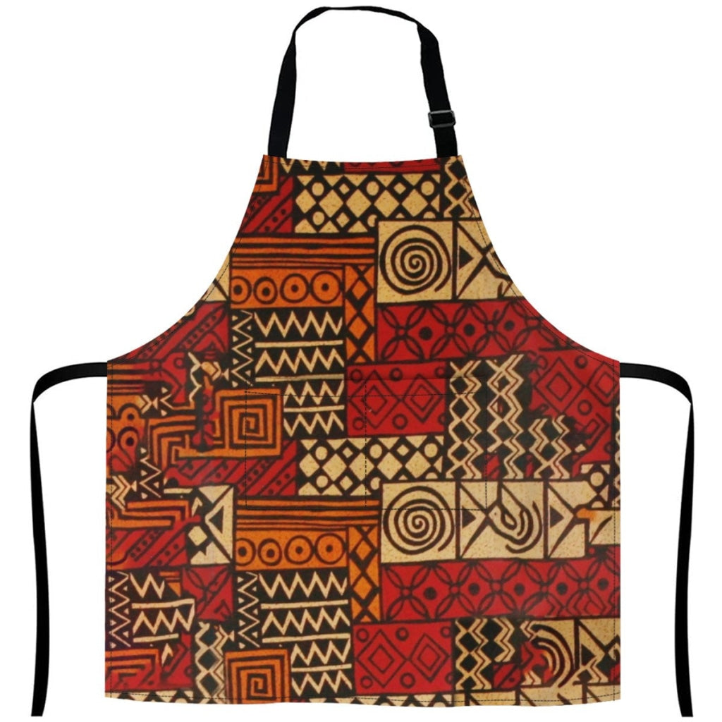 African Artwork Apron - Culture 6 White / One Size