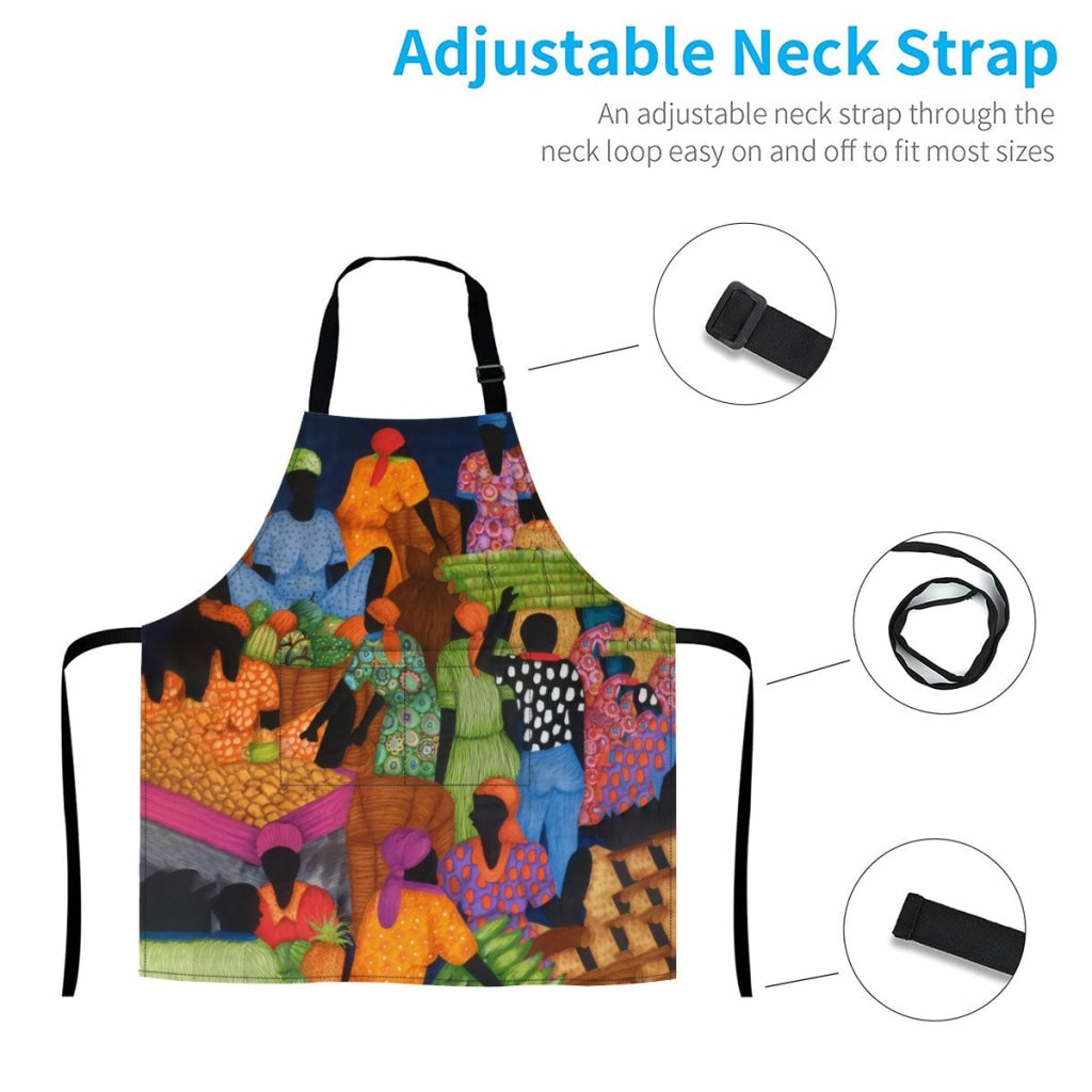 African Artwork Apron - Market