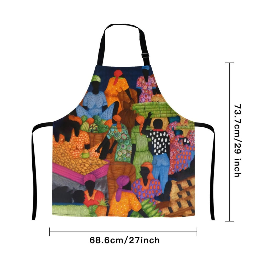 African Artwork Apron - Market