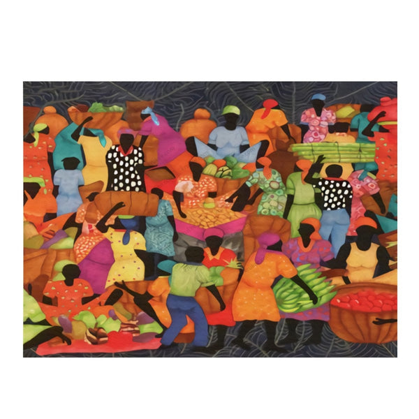 African Artwork Apron - The Market 2 Microfiber Drying Mat White / One Size