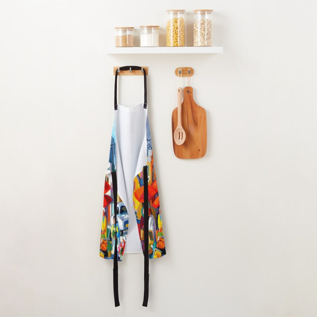 African Artwork Apron - The Market