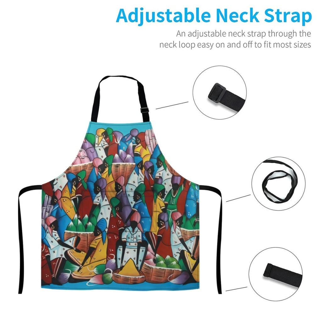 African Artwork Apron - The Rainbow Market