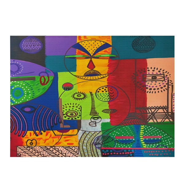 African Artwork Apron - U And Me Microfiber Drying Mat White / One Size