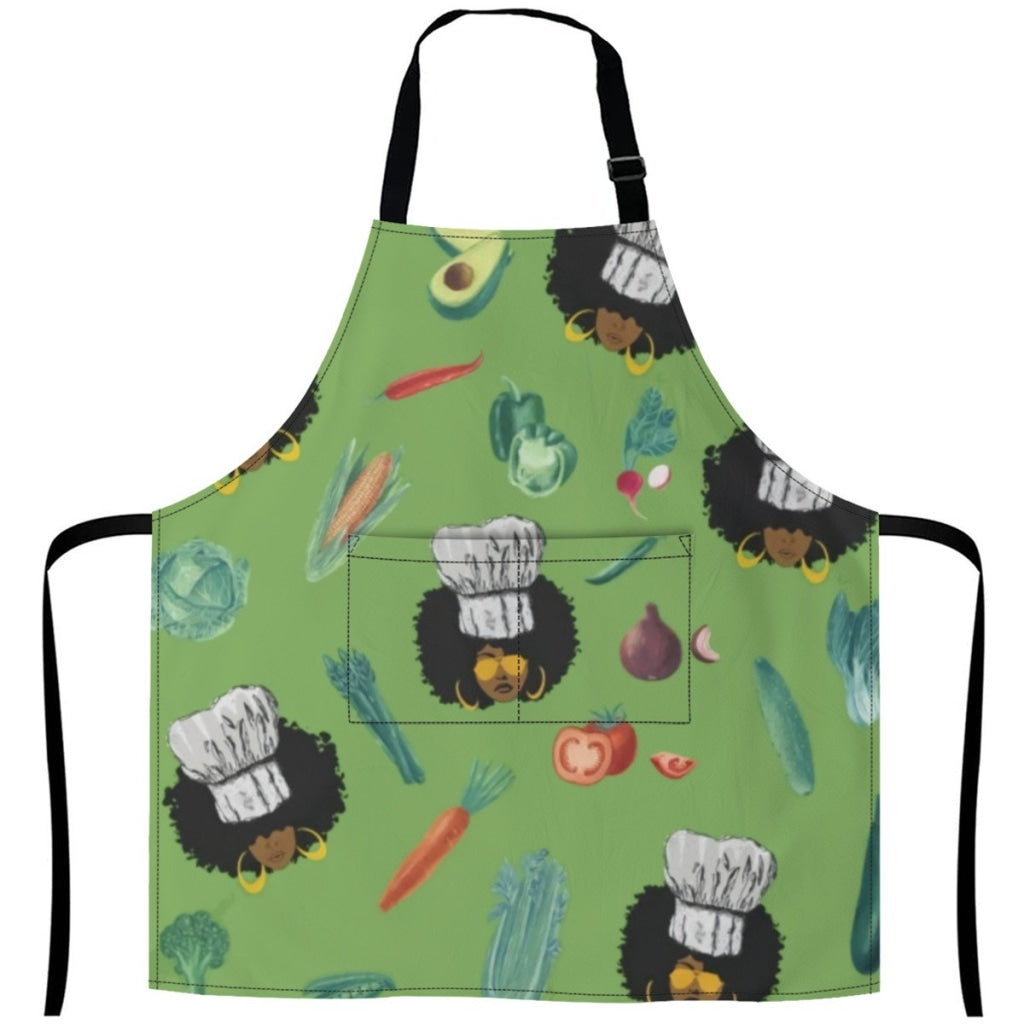 African Artwork Apron - Vega White / One Size
