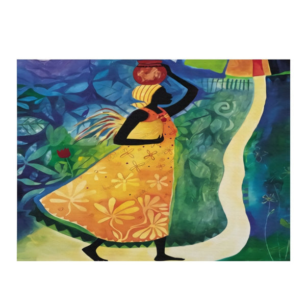 African Artwork Apron - Women 3 Microfiber Drying Mat White / One Size