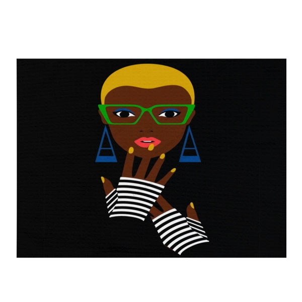 African Artwork Apron - Women 8 Microfiber Drying Mat White / One Size