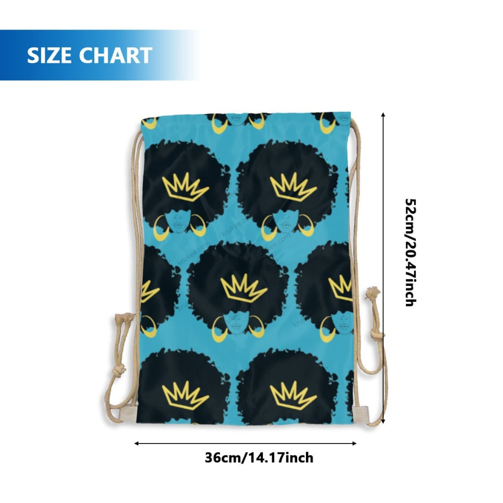 African Artwork Apron - Afro Queen Drawstring Pocket