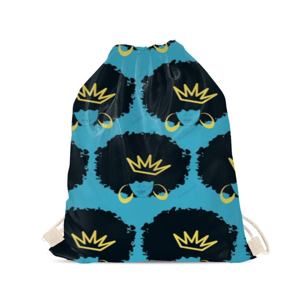 African Artwork Apron - Afro Queen Drawstring Pocket