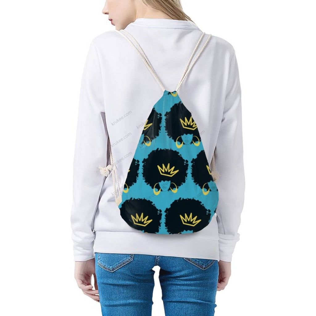 African Artwork Apron - Afro Queen Drawstring Pocket
