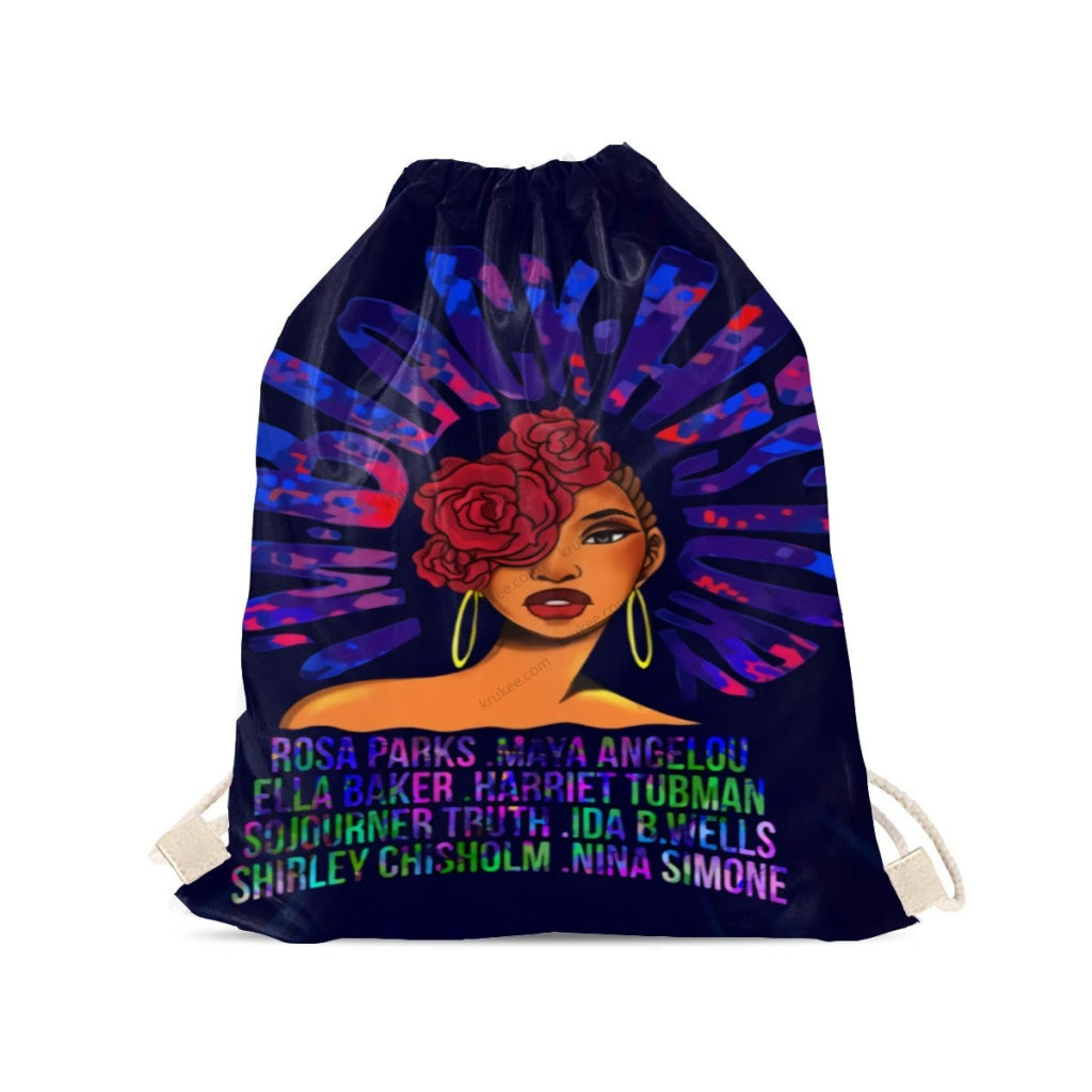 African Artwork Apron - Angelou Drawstring Pocket