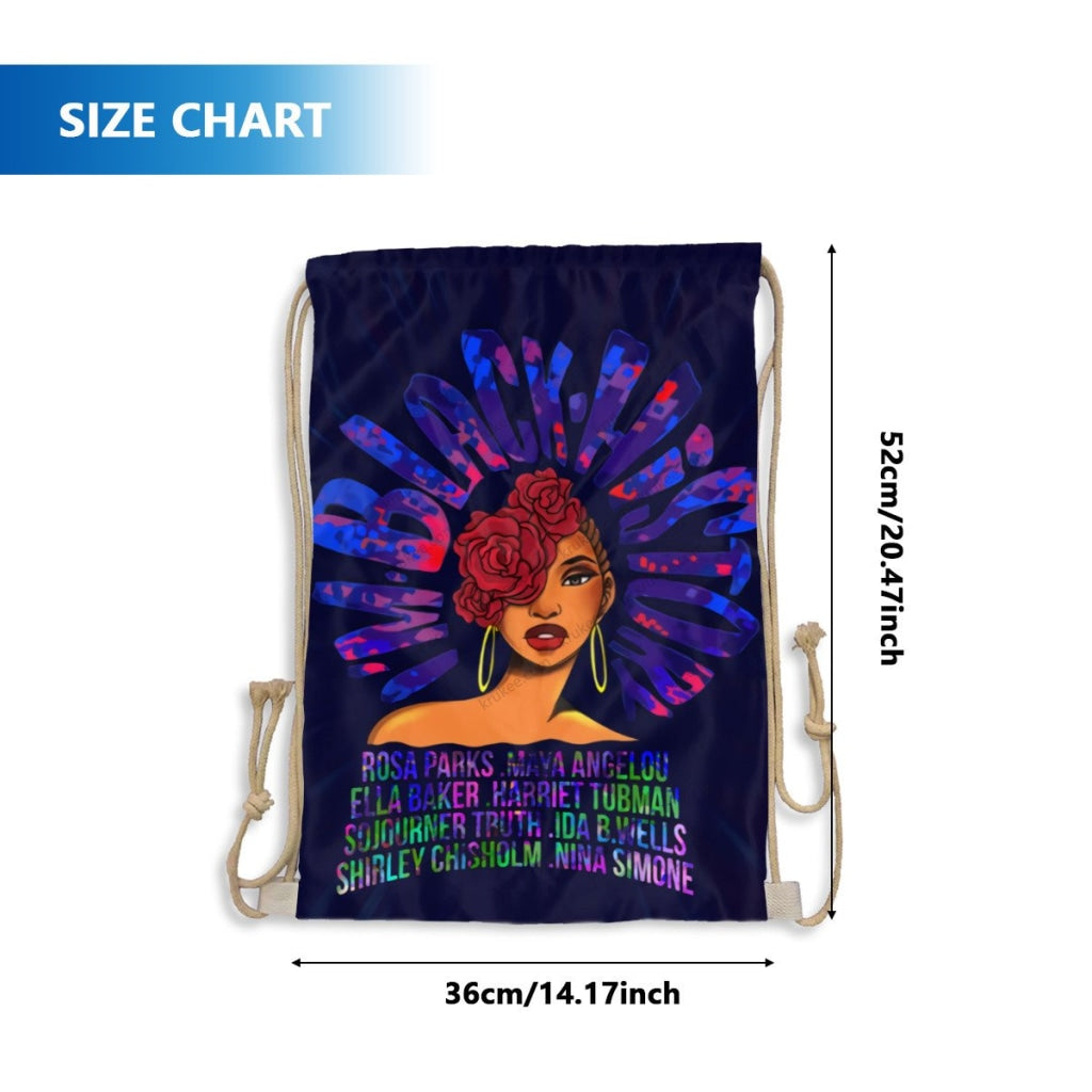 African Artwork Apron - Angelou Drawstring Pocket