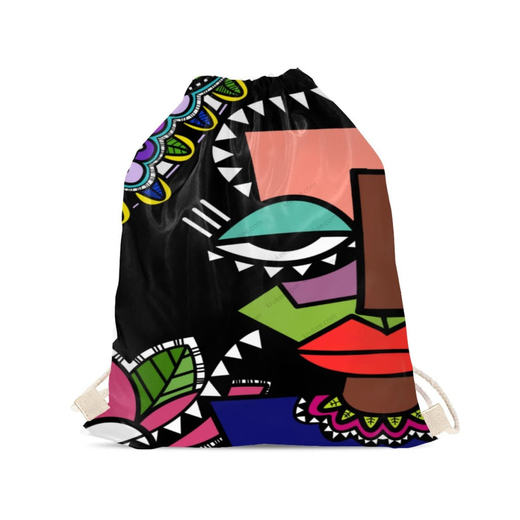 African Artwork Apron - Art Drawstring Pocket