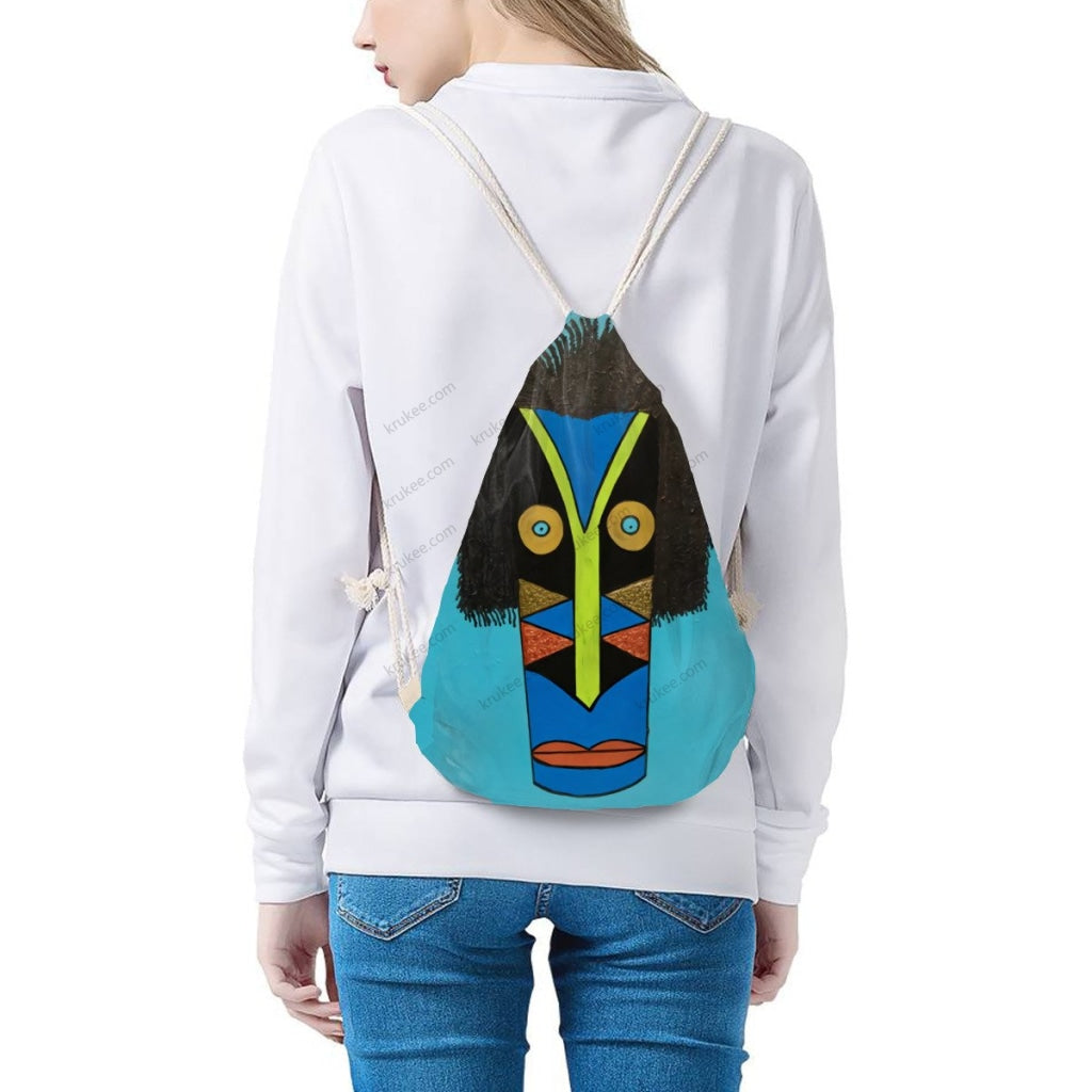 African Artwork Apron - Culture 10 Drawstring Pocket