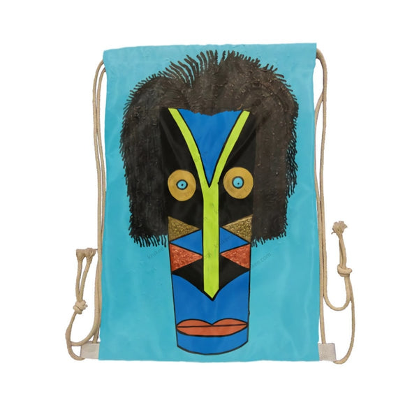 African Artwork Apron - Culture 10 Drawstring Pocket White / One Size