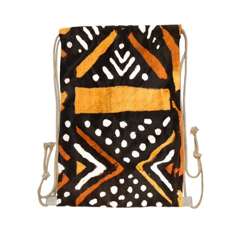 African Artwork Apron - Culture 2 Drawstring Pocket White / One Size