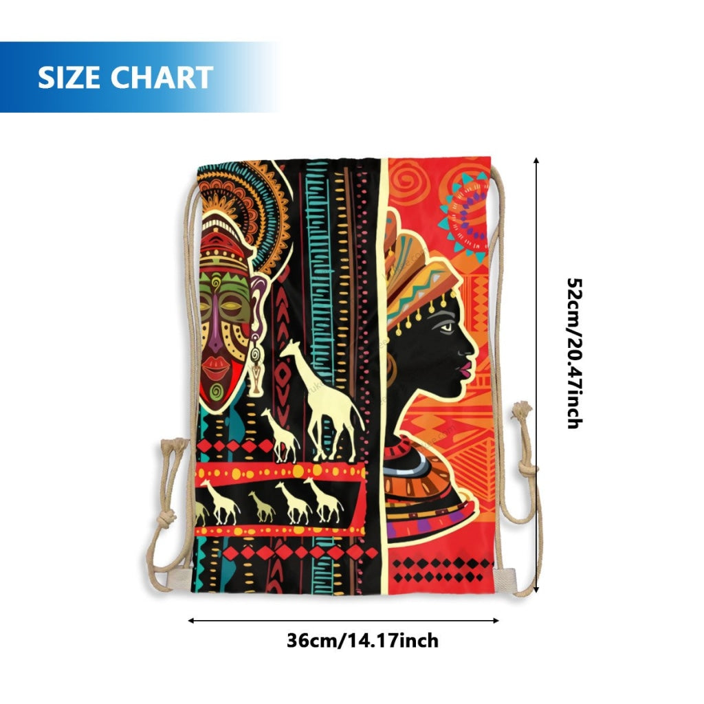 African Artwork Apron - Culture 22 Drawstring Pocket