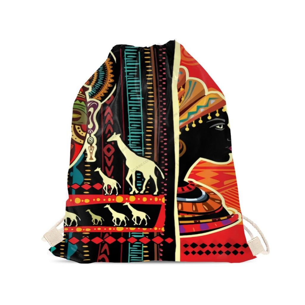 African Artwork Apron - Culture 22 Drawstring Pocket