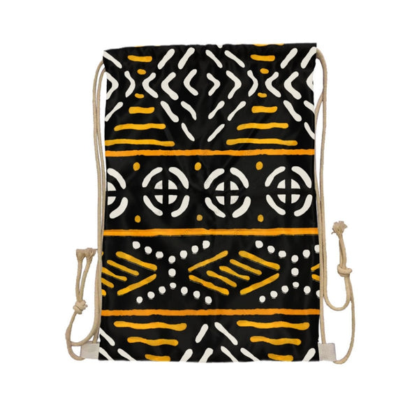 African Artwork Apron - Culture 5 Drawstring Pocket White / One Size
