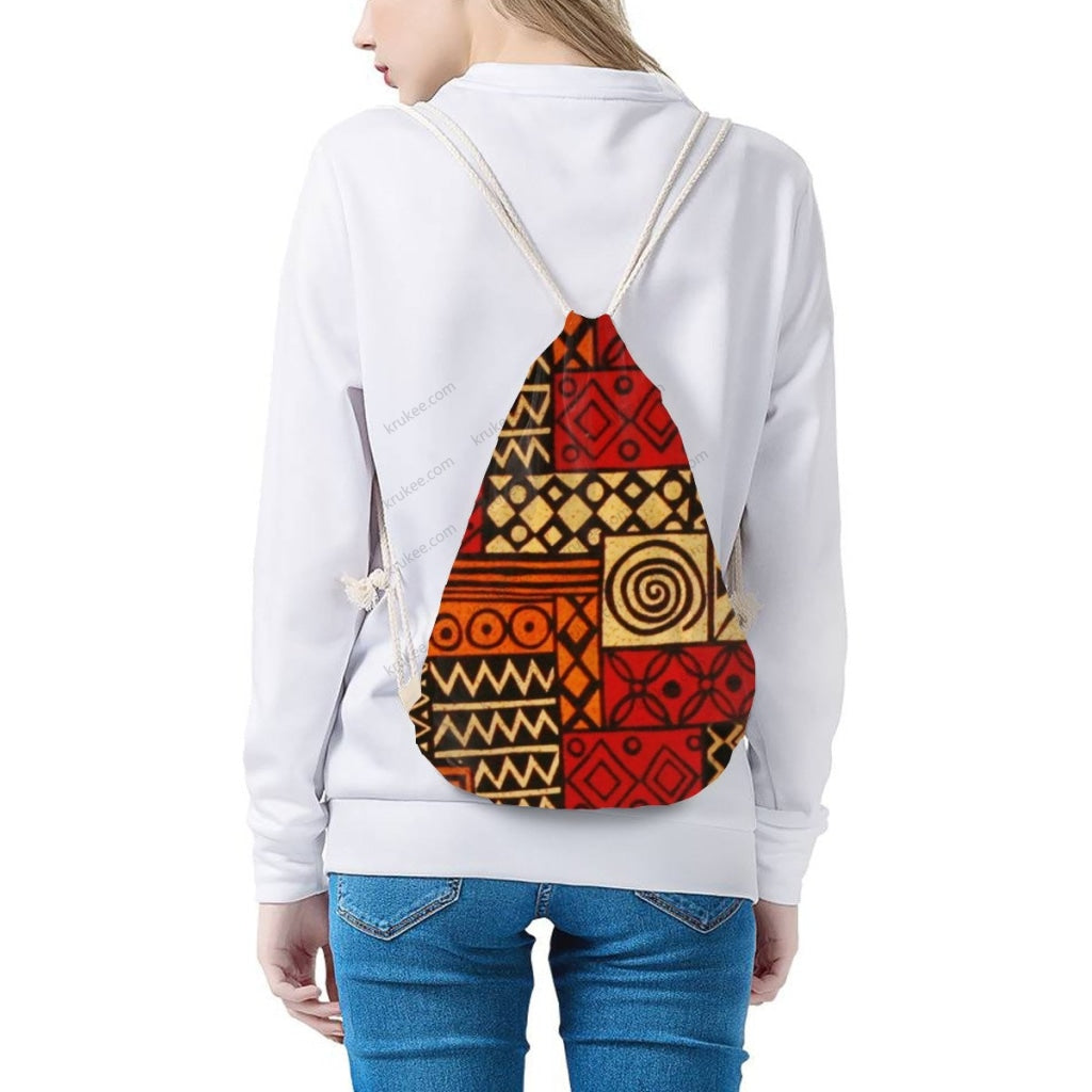 African Artwork Apron - Culture 7 Drawstring Pocket