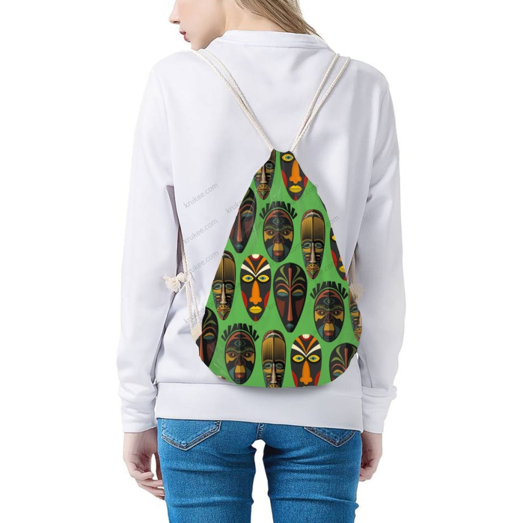 African Artwork Apron - Culture 76 Drawstring Pocket