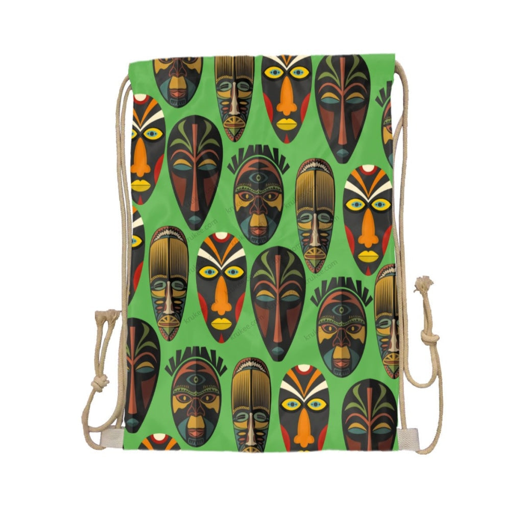 African Artwork Apron - Culture 76 Drawstring Pocket White / One Size