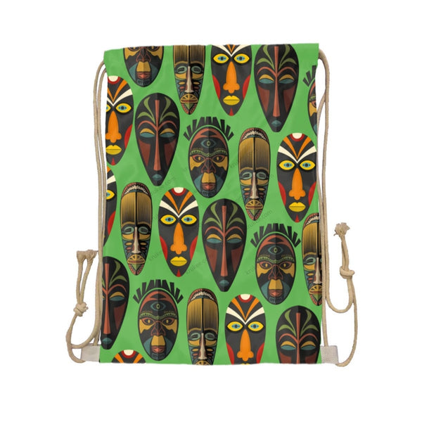 African Artwork Apron - Culture 76 Drawstring Pocket White / One Size