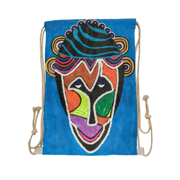 African Artwork Apron - Culture 9 Drawstring Pocket White / One Size