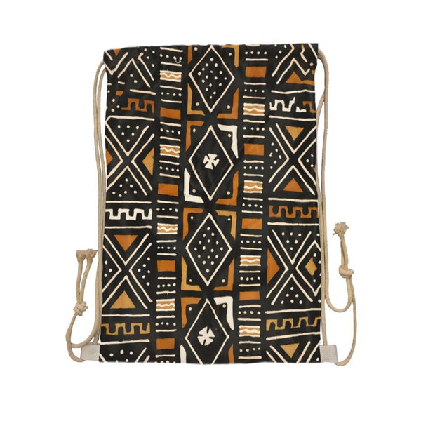 African Artwork Apron - Culture Drawstring Pocket White / One Size