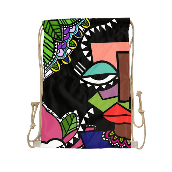 African Artwork Apron - Culture X Drawstring Pocket White / One Size