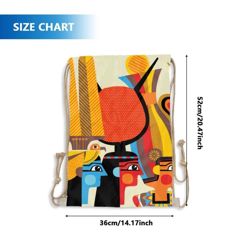 African Artwork Apron - Egypt 2 Drawstring Pocket