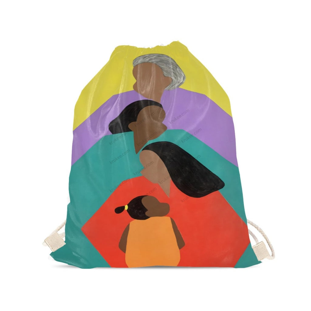 African Artwork Apron - Family Drawstring Pocket