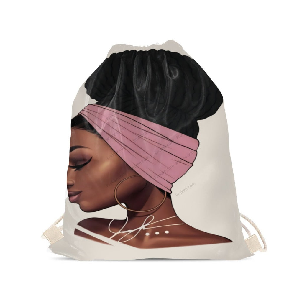 African Artwork Apron - Girl Drawstring Pocket