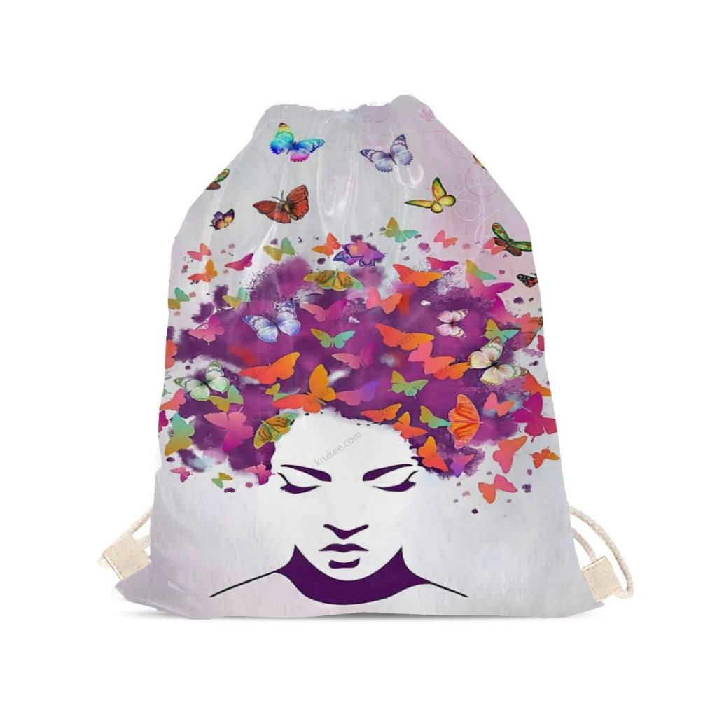 African Artwork Apron - Girl 8 Drawstring Pocket