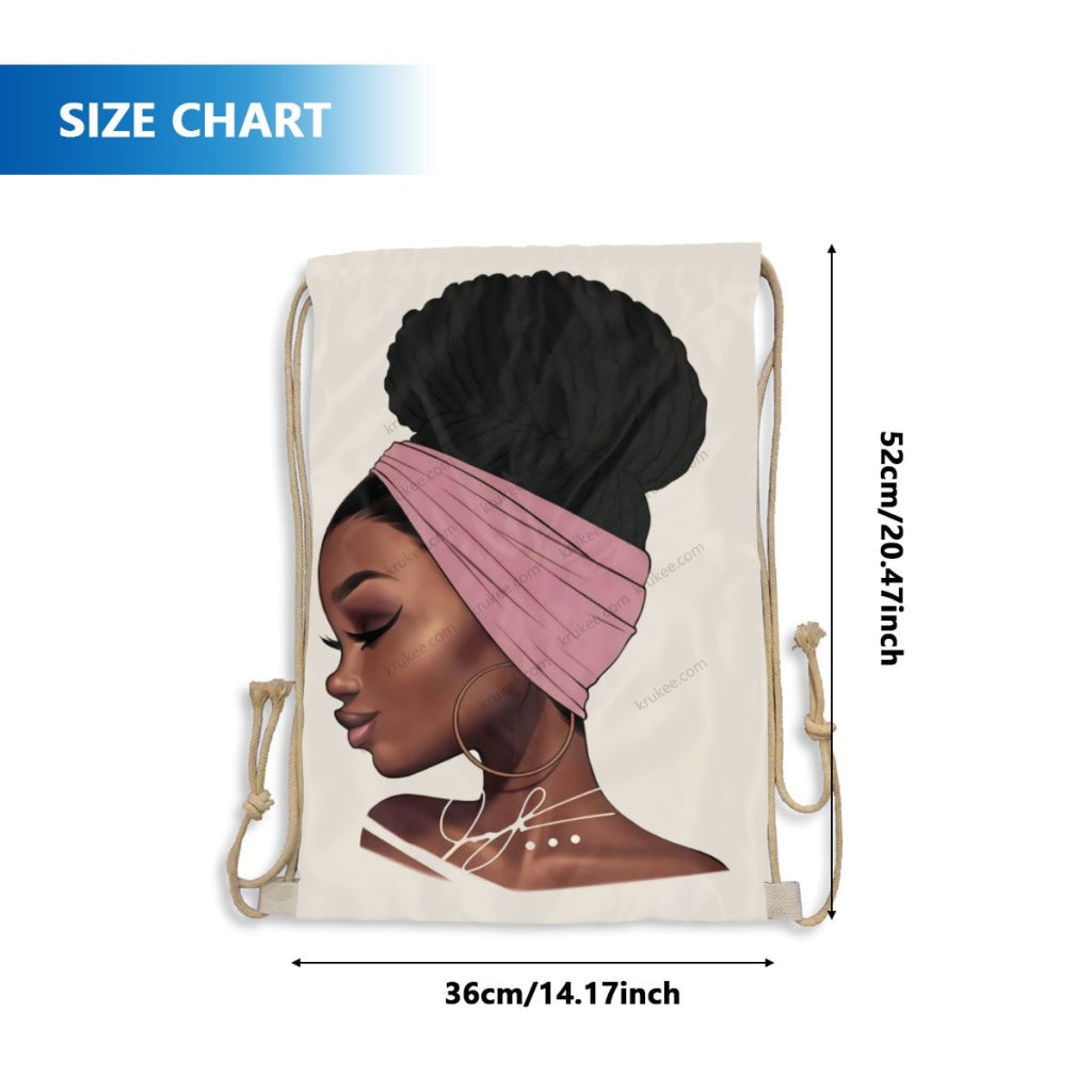 African Artwork Apron - Girl Drawstring Pocket