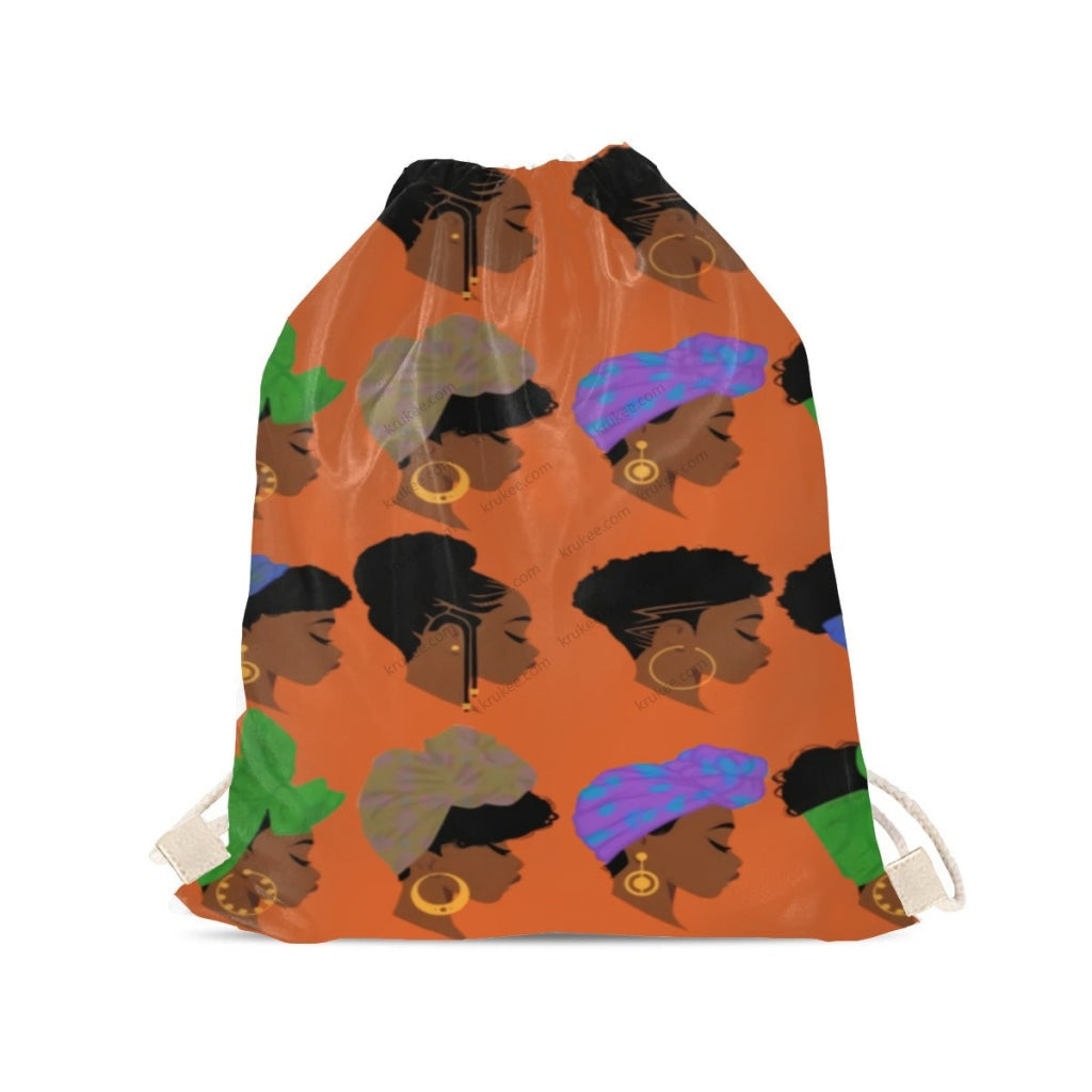 African Artwork Apron - Girls Drawstring Pocket