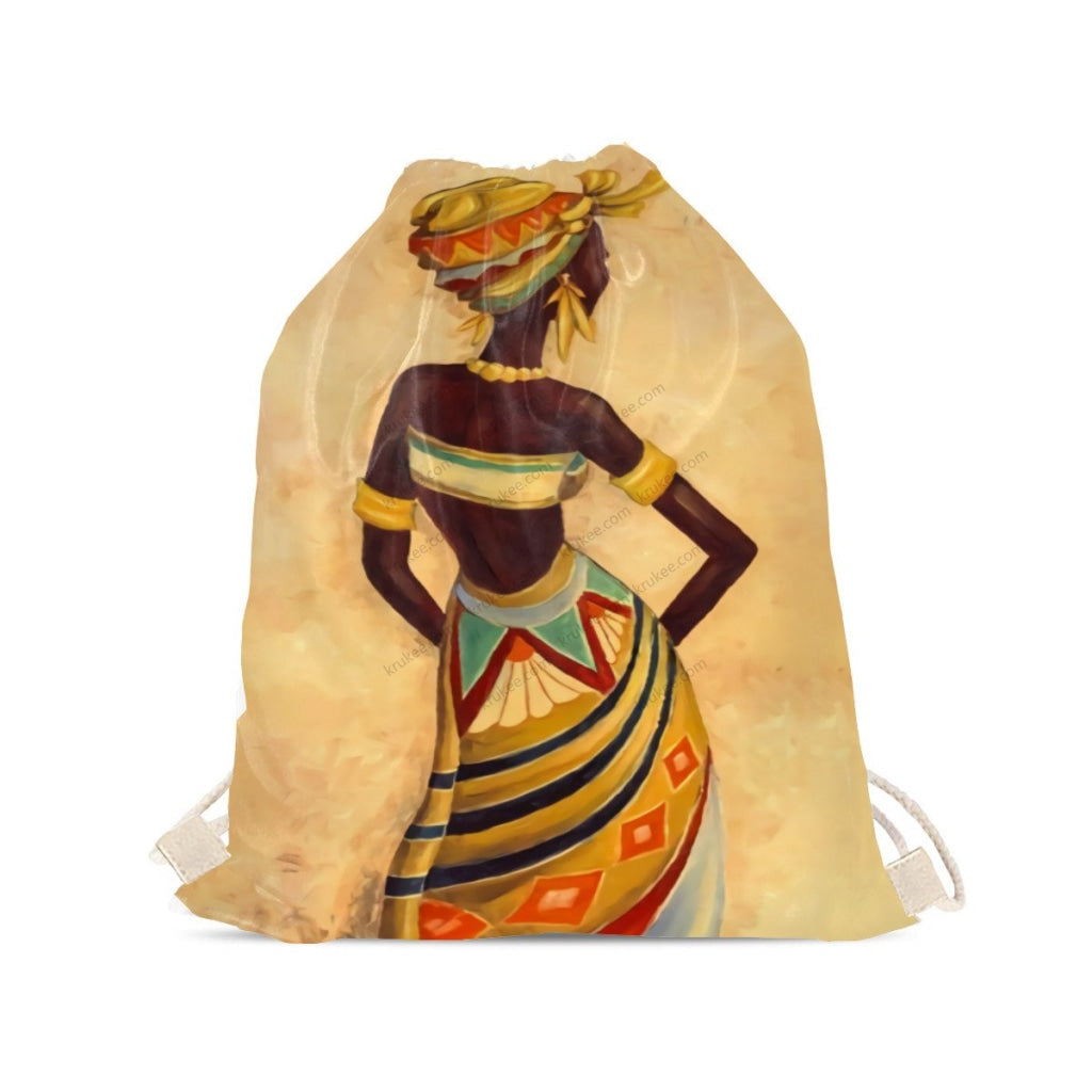 African Artwork Apron - Hope Drawstring Pocket