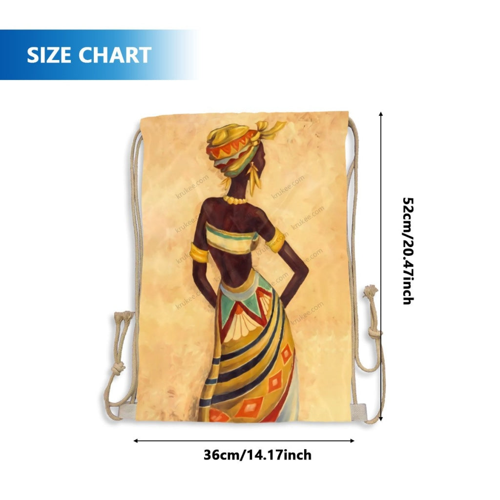 African Artwork Apron - Hope Drawstring Pocket