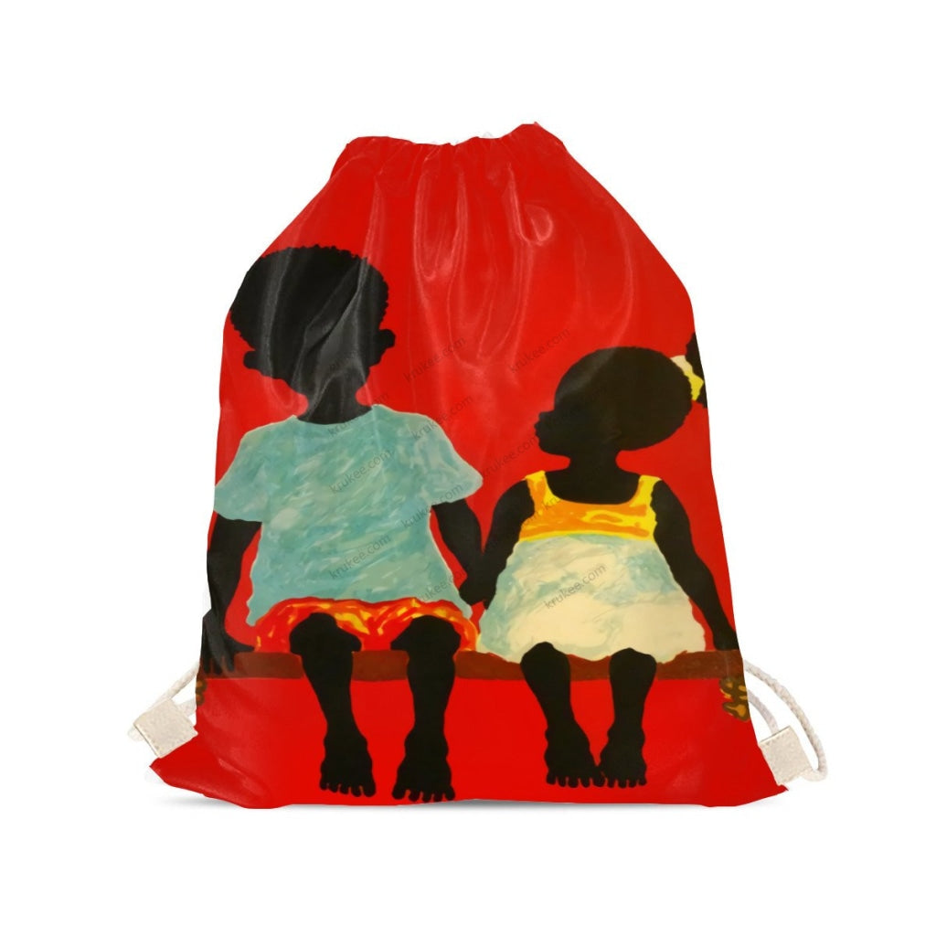 African Artwork Apron - Love 2 Drawstring Pocket
