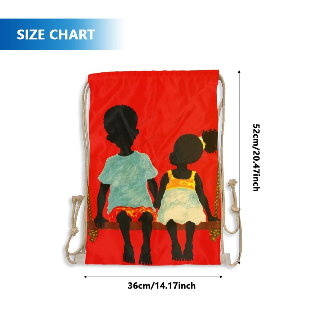 African Artwork Apron - Love 2 Drawstring Pocket