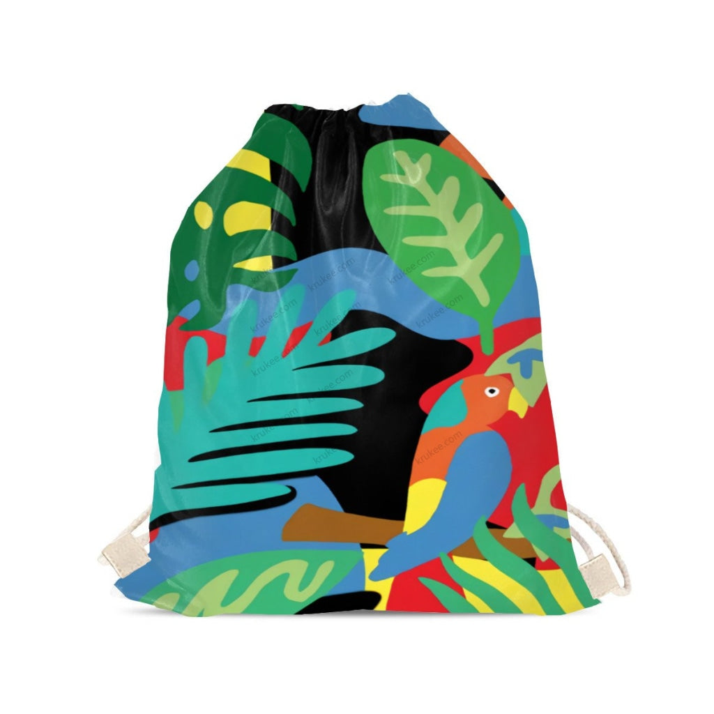 African Artwork Apron - Morning Drawstring Pocket