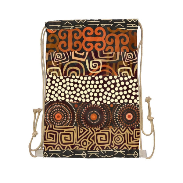 African Artwork Apron - Our Culture Drawstring Pocket White / One Size
