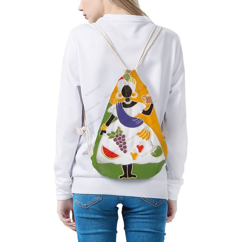 African Artwork Apron - Princess Drawstring Pocket