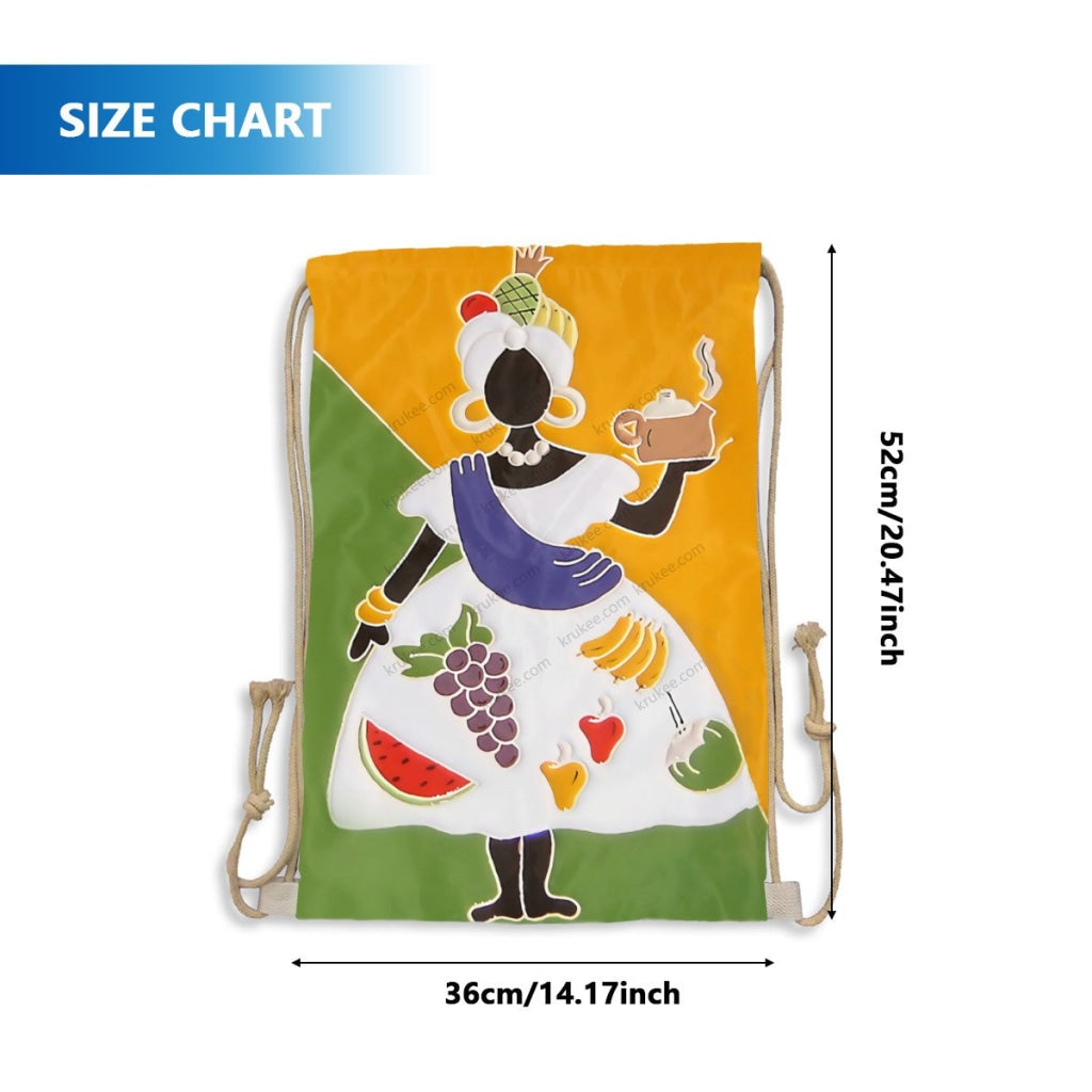 African Artwork Apron - Princess Drawstring Pocket