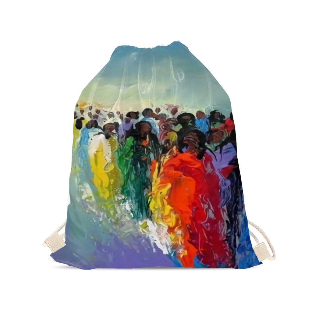 African Artwork Apron - River Drawstring Pocket