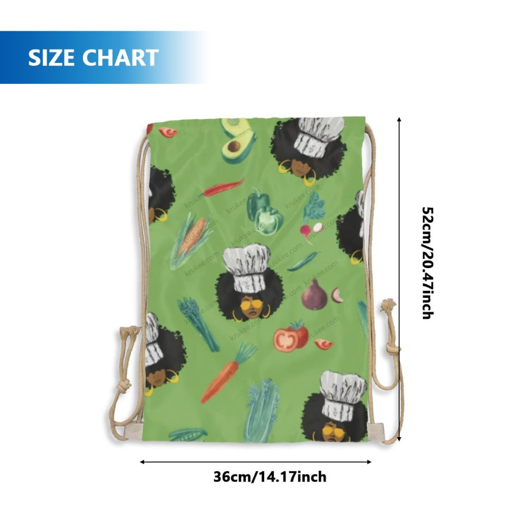African Artwork Apron - Vega Drawstring Pocket