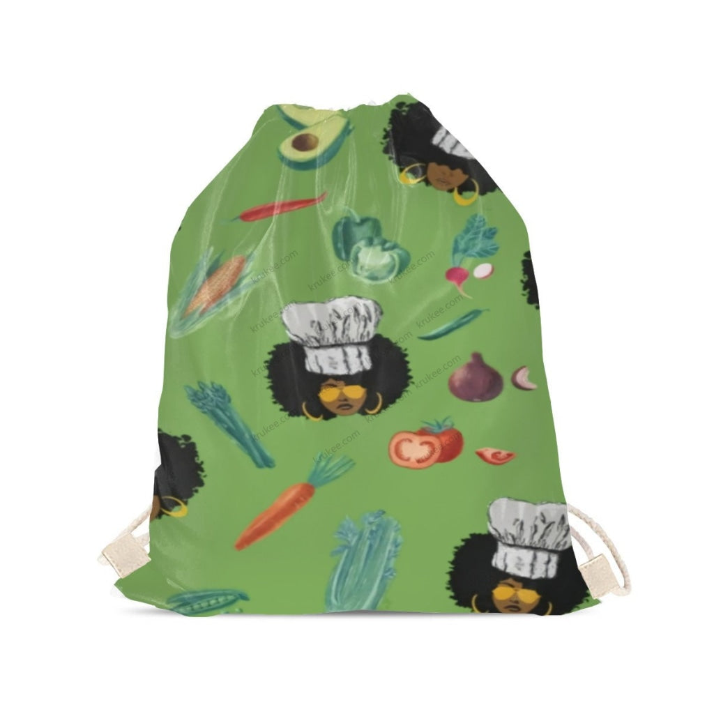 African Artwork Apron - Vega Drawstring Pocket