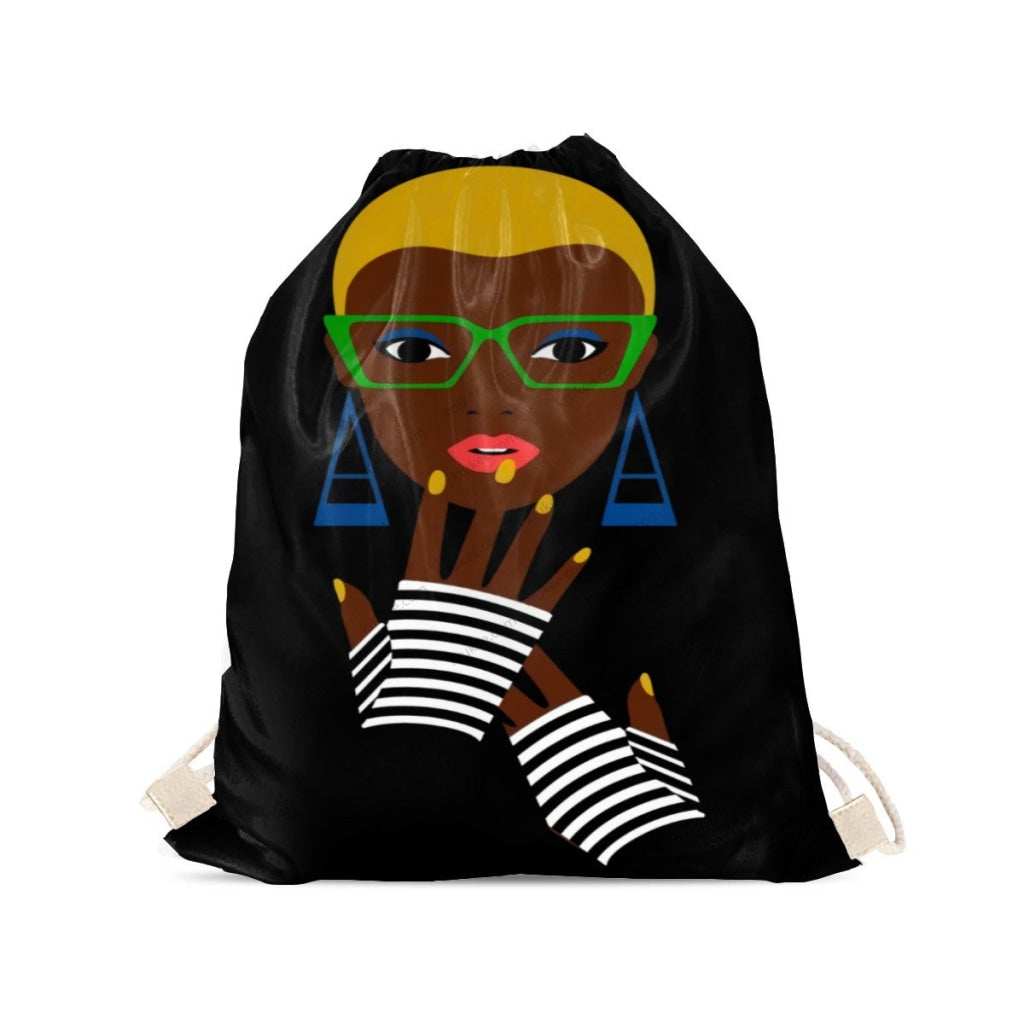 African Artwork Apron - Women 8 Drawstring Pocket