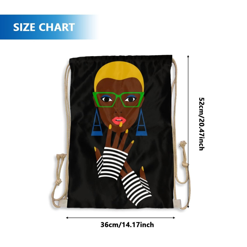 African Artwork Apron - Women 8 Drawstring Pocket
