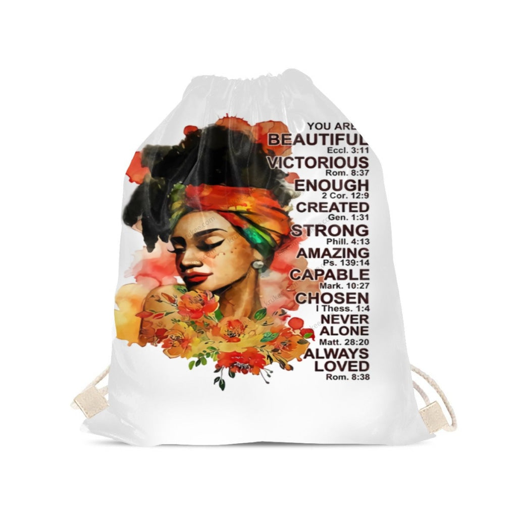 African Artwork Apron - You Are Drawstring Pocket