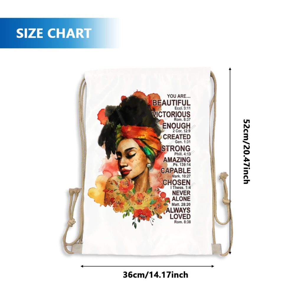 African Artwork Apron - You Are Drawstring Pocket